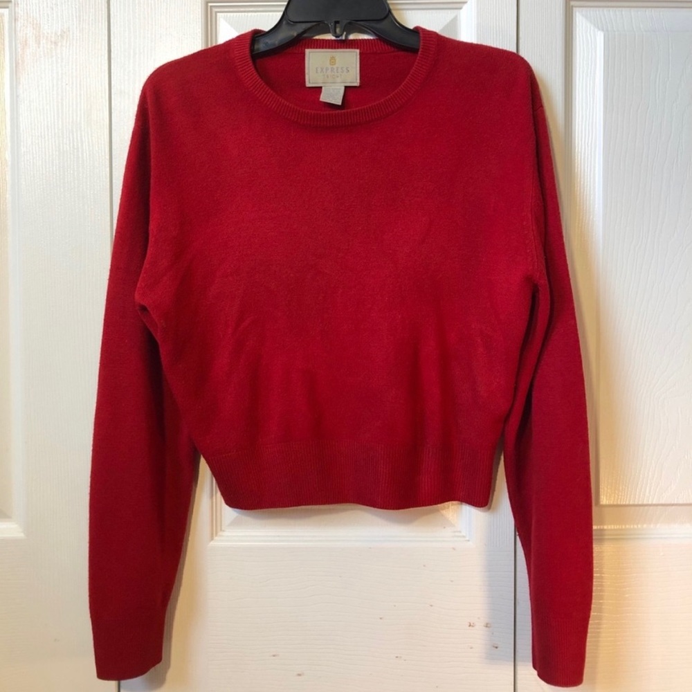 Express Red Crew Neck Sweater